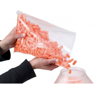 Bolsa 1100R relleno para botella tapón desechable naranja a granel (500 pares/bolsa)