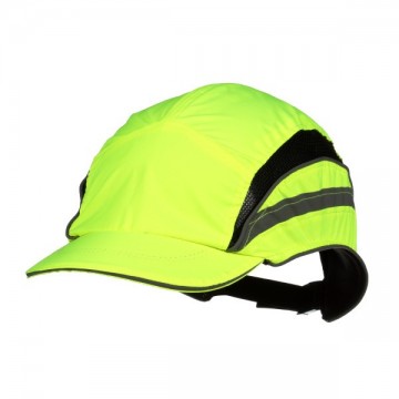 Gorra de protección AV color amarillo, visera recortada (55 mm).