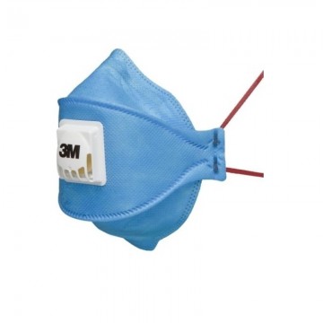 DESCATALOGADO-Mascarilla 9432 plegable FFP3 NR D  c/válvula, azul, sin grapas (3M)