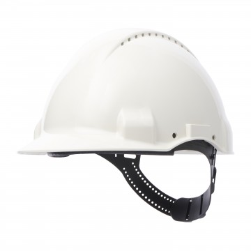 Casco Uvicator con pasador, ventilado y banda antisudor de plástico, blanco, G3000CUV-VI