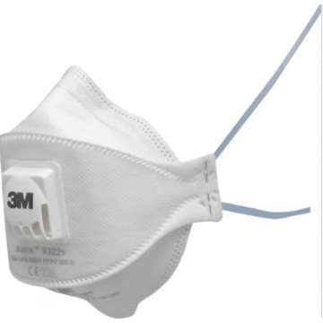 Mascarilla ffp3 válvula modelo 9332 +BLK (a granel)