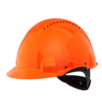 Casco Uvicator con arnés de ruleta, ventilado y banda antisudor de plástico, naranja, G3000OR 3M (20 uds/caja)