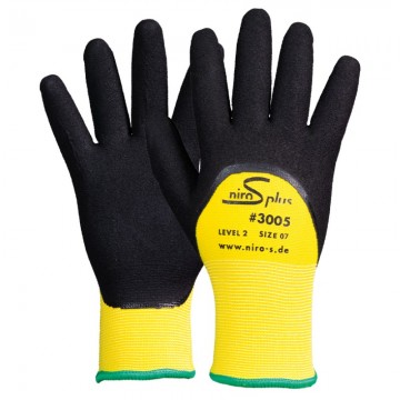 Guante poliester espuma de nitrilo arenoso para FRIO anticorte grado 2 modelo 3005