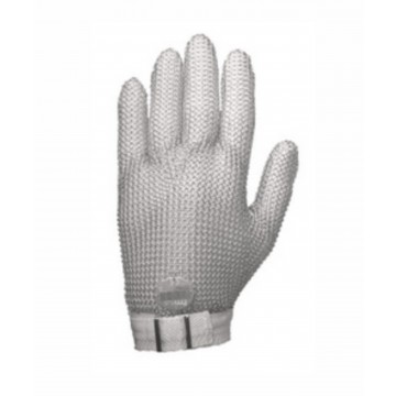 Guante malla acero modelo: FM PLUS  con cinta de Textil.