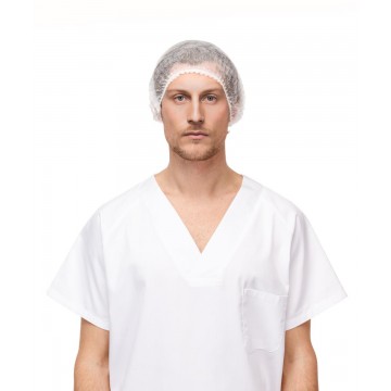 Gorro de Polipropileno Plegado Acordeón Blanco (100 uds)