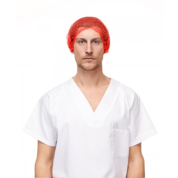 Gorro de Polipropileno Plegado Acordeón Rojo.(100 uds) 67441/2100R
