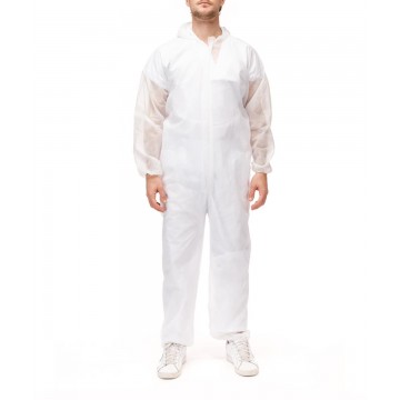 Mono de buzo de Polipropileno 40 grs con capucha Blanco Talla 2XL (caja 25 uds) PO107/1030XXL
