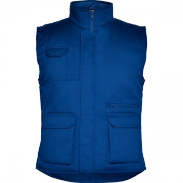Chaleco con cremallera central con trabilla y velcro. (Roly).
