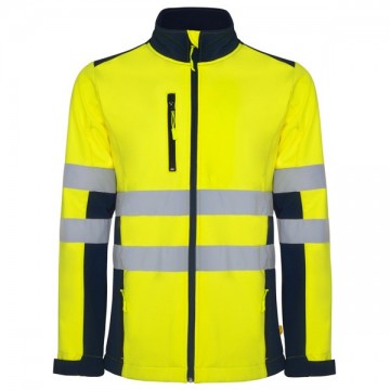 Chaqueta Soft shell bicolor de alta visibilidad Antares.