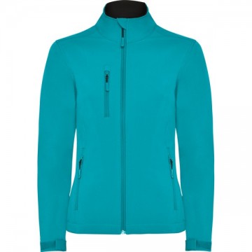 Chaqueta softshell de 2 capas con cremallera frontal invertida. 