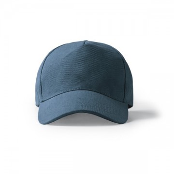 Gorra 100% algodón de 5 paneles con cierre de hebilla metálica ajustable