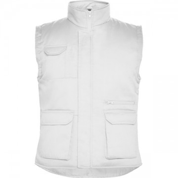 Chaleco con cremallera central con trabilla y velcro. (Roly).
