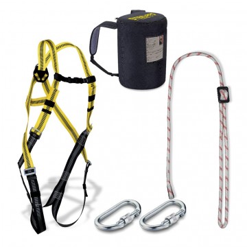 Kit anticaídas STEELSAFE-1 + cuerda regulable + mosquetones (13-1888KIT3SIN)
