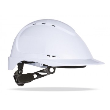 Casco ventilado THOR con cierre de ruleta blanco (13-2088CTVBL)