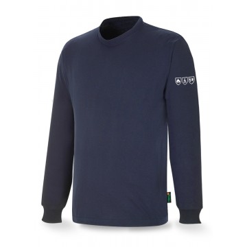 Camiseta Ignifuga y Antiestática Azul Marino 988TSIAAM