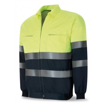 Chaqueta MODELO NEXO bicolor de alta visibilidad poliéster/algodón 200 g. 