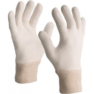 Guante algodón interlock color crudo TALLA UNICA (Talla hombre)