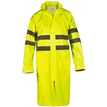 Gabardina De Agua Ingeniero Modelo RNLHVY Alta Visibilidad Amarillo, Con Bandas Reflectantes. (314-RNLHVY)