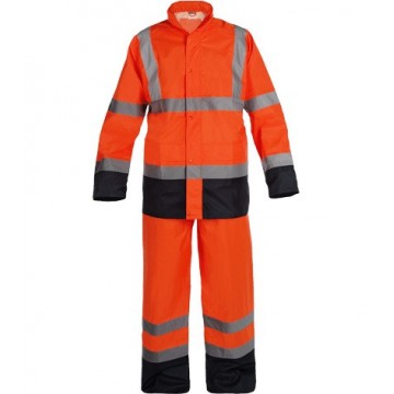 Traje AV oxford pu naranja con bandas modelo ROHVO (314-ROHVO)