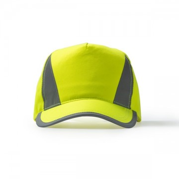 Gorra de 5 paneles 100% poliéster con detalles reflectantes ref. BALDER 7033.
