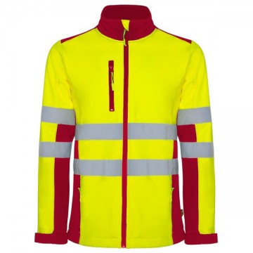 Chaqueta Soft shell bicolor de alta visibilidad Antares.