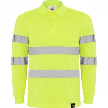 Polo m/larga alta visibilidad modelo POLARIS L/S. REF. HV9306.