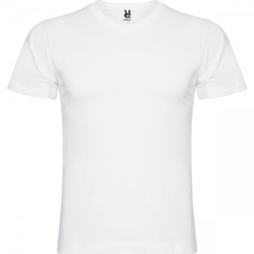 Camiseta de m/ corta y escote en pico.(Roly).
