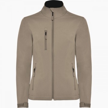 Chaqueta Softshell Mujer de 2 capas con cremallera frontal invertida. 