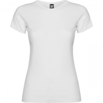 Camiseta Mujer m/c entallada, con cuello redondo 100% algodón.