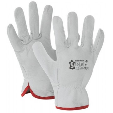 Guante flor piel natural modelo L-2N. (2-GPF2016) (314-L2N)