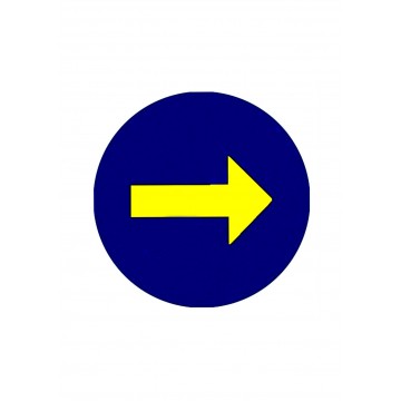 Señal Bolsa de plástico DIRECCION OBLIGATORIA DERECHA