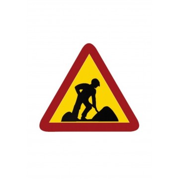 Señal Bolsa de plástico PELIGRO OBRAS.