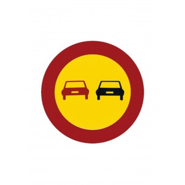 Señal bolsa de plastico PROHIBIDO ADELANTAR