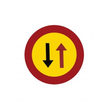 Señal bolsa de plastico PRIORIDAD DE PASO