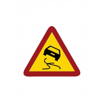 Señal bolsa de plastico PAVIMENTO DESLIZANTE