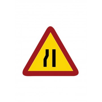 Señal bolsa de plastico ESTRECHAMIENTO IZQUIERDA