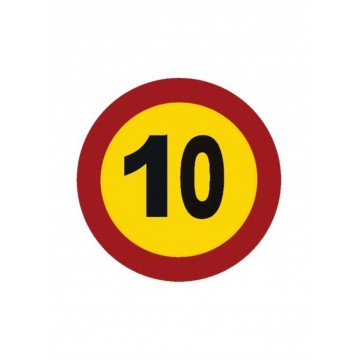 Señal bolsa de plástico VELOCIDAD 10