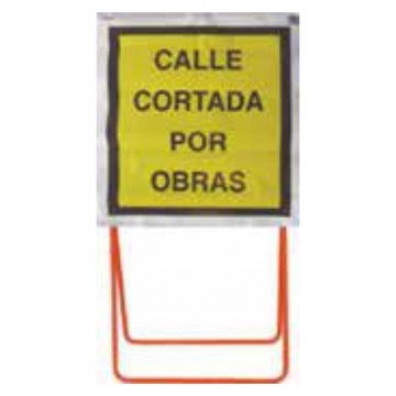 Soporte metálico para señal bolsa