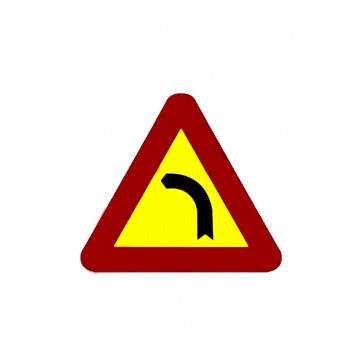 Señal Obra Económica de Curva Peligrosa a la Izquierda TP-13b, 70cm.