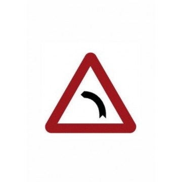 Señal Económica Definitiva Curva Peligrosa Izquierda P-13b, 70cm.