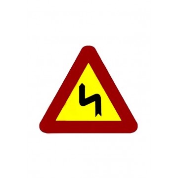 Señal Obra Económica de Curvas Peligrosas a la Izquierda TP-14b, 70cm.