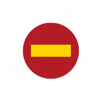 Señal Obra Económica Entrada Prohibida TR-101, 50cm.