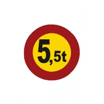 Señal Obra Económica Limitación de peso TR-201, 50cm.
