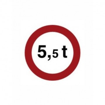 Señal Económica Definitiva Limitación de peso R-201, 50cm.