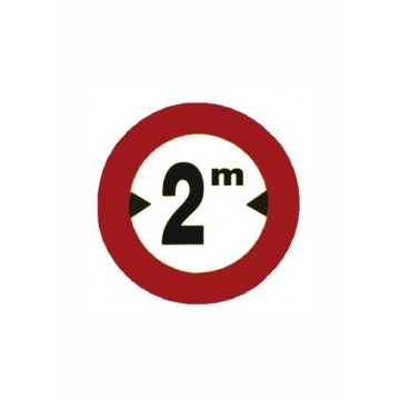 Señal Económica Definitiva Limitación de anchura R-204, 50cm.