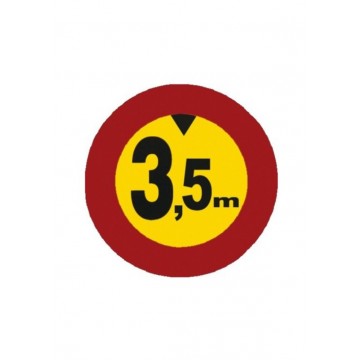 Señal Obra Económica Limitación de altura TR-205, 50cm.
