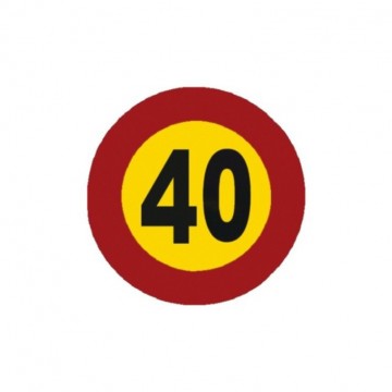Señal Obra Económica Velocidad máxima 40km/h TR-301/40, 50cm.