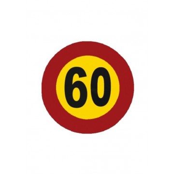 Señal Obra Económica Velocidad máxima 60km/h TR-301/60, 50cm.