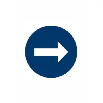 Señal Económica Definitiva Sentido Obligatorio R-400, 50cm.