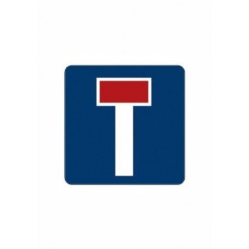 Señal Económica Definitiva Calle cortada S-15a, 50x50cm